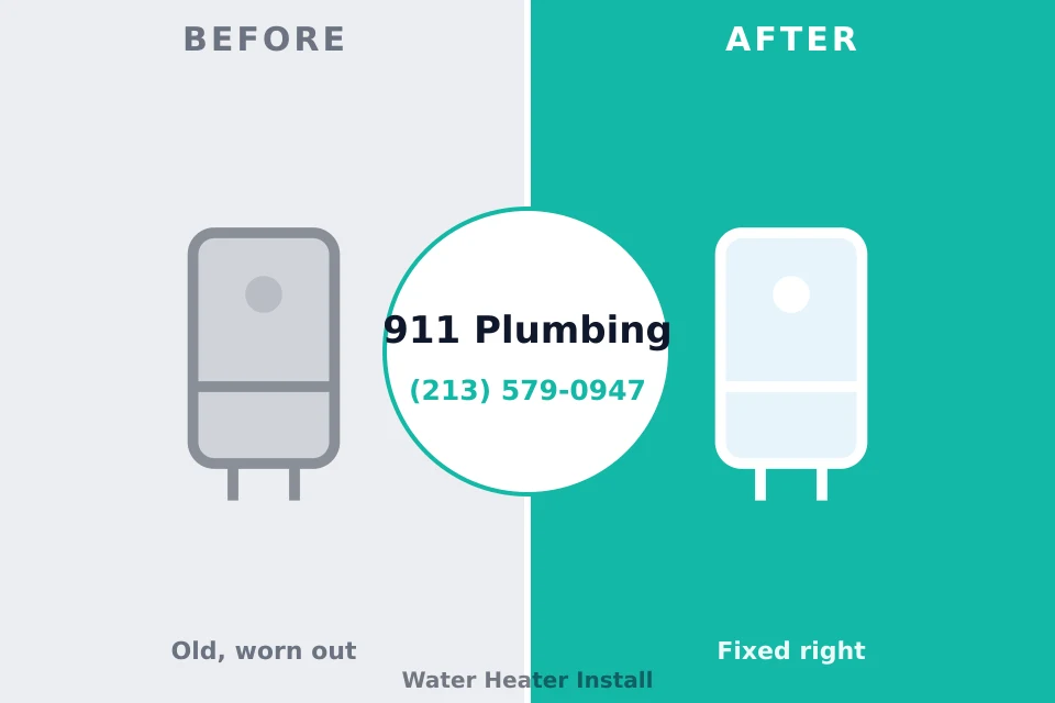 Before and after: plumbing repair Gadsden, AL